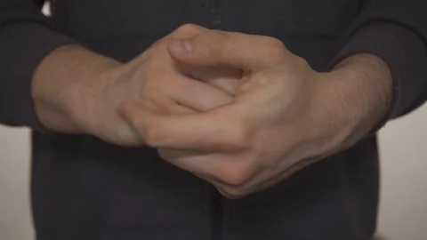 Young Man Hand Cleaning Stock Footage 128155212