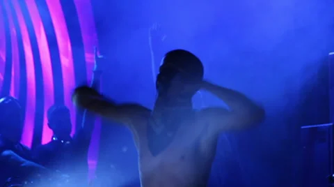 Young man having fun at music festival Stock Footage 65741026