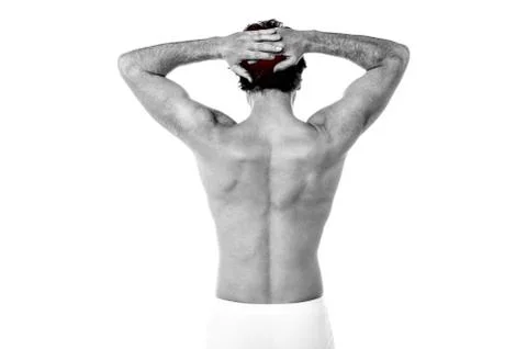 Young man having a strong headache Stock Photos