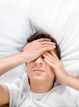 Young Man with Headache Stock Photos