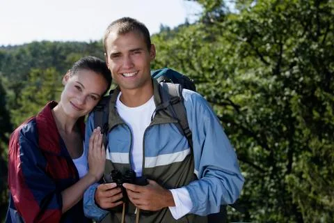 Young man on hike Stock Photos