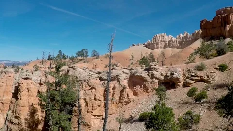 Young man hiking in Bryce Canyon Video stock 79577346