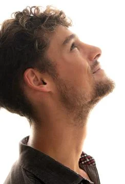 Young man immersed in dreams of future Stock Photos