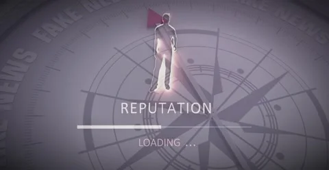 Young man improving reputation concept. Progress or loading bar with businessman Video stock 322992479
