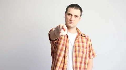 Young man indicating to you Stock Footage 60408069