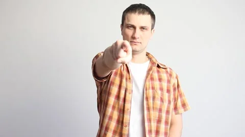 Young man indicating to you Stock Footage 60408078