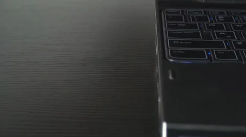 Young Man Inserting Ethernet In Laptop,Technology,Information,Data,Point Of View Video stock 36793207