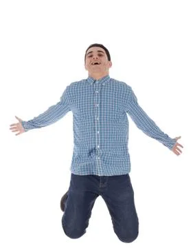 Young man jumping Foto stock