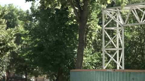 Young man jumping from the stage and catching his girlfriend Stock Footage 77930053
