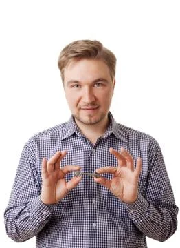 Young man with key Stock Photos