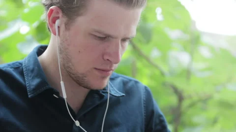 Young man learning, using ipad Stock Footage 40674319