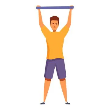 Young man lifting weights during fitness training Ilustración de archivo