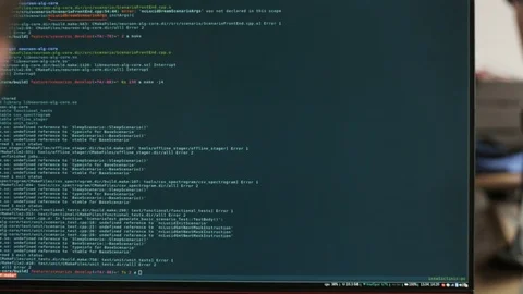 Young Man Looking at the Code Displayed on the Monitor Stock Footage 79078403
