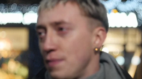 Young man make angry face at the camera Stock Footage 118124904
