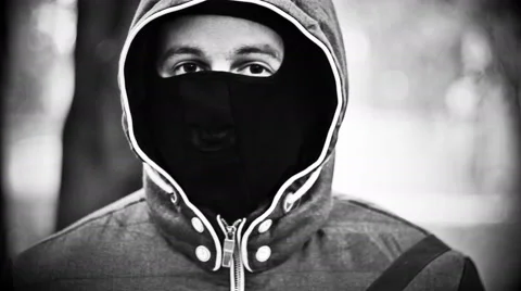 Young man in mask Stock Footage 68747208