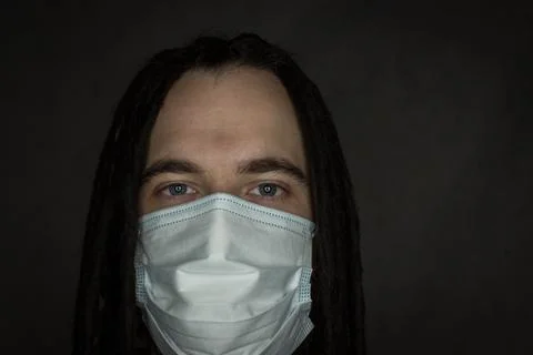 Young man in mask Stock Photos
