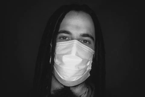 Young man in mask Stock Photos
