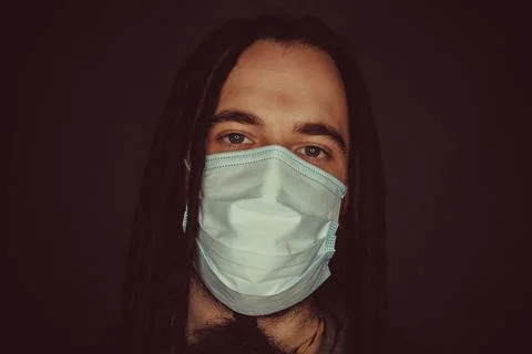 Young man in mask Stock Photos