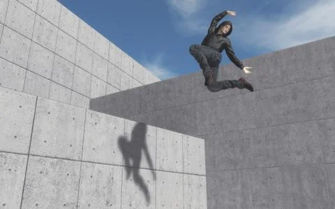 Young man modern dancer 库存插图