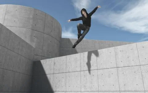 Young man modern dancer 库存插图