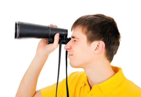 Young Man with a Monocle Foto stock