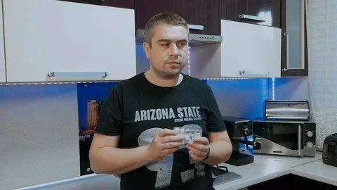 The young man is nervous! Stock-Footage 112076746
