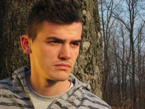 Young man outdoor posing Stock Photos