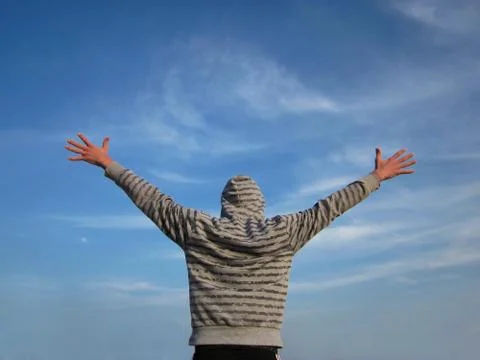 Young man outdoor posing Stock Photos