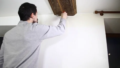 Young man painting Stock Footage 101876323