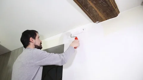 Young man painting Stock Footage 101880024