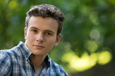 Young man in a park Stock Photos