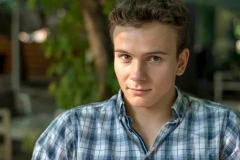 Young man in a park Stock Photos