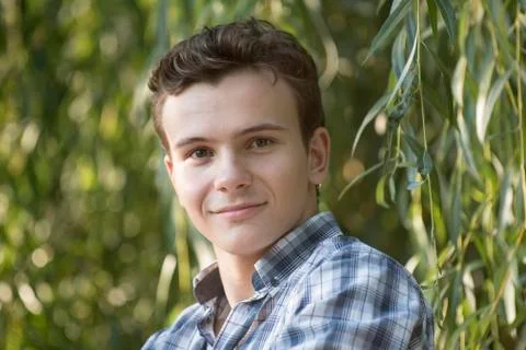 Young man in a park Stock Photos