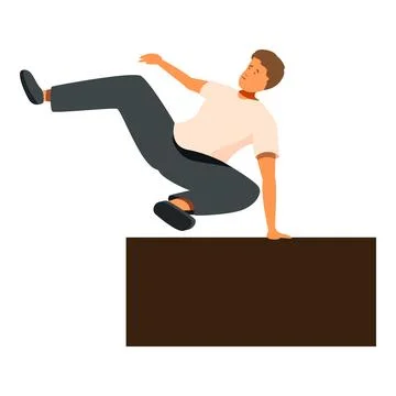 Young man performing parkour jumping over a wall Ilustración de archivo
