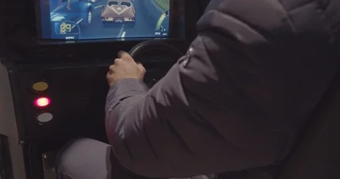 Young Man Playing An Arcade Game 1 Stock Footage 115559250
