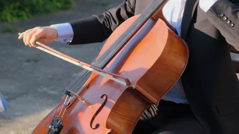 Young man is playing cello. Stock Footage 132248767