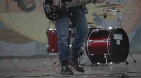 Young man playing the guitar hands closeup Video stock 57693841