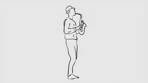 A Young Man Playing Saxophone Stock Footage 249593736