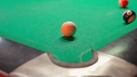 A young man plays American billiards. Russian billiards. European Billiards. Stock Footage 273479009