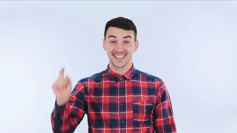 Young man pointing to camera Stock Footage 105926091