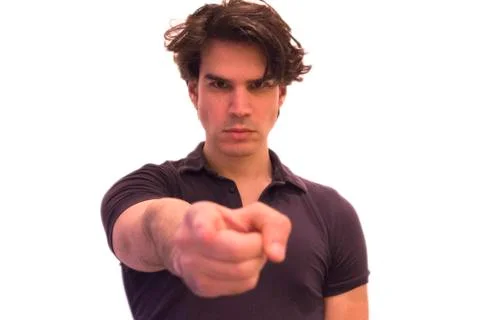 Young Man Pointing At You Stockfoto's