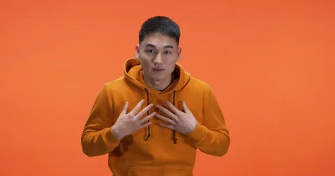 Young man politely avoiding Stock Footage 124865183