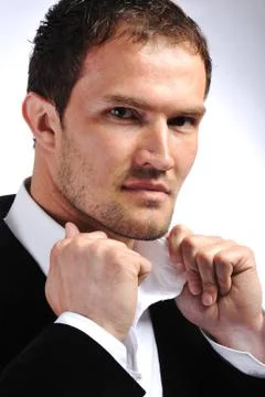 Young man in pose Foto stock