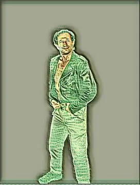 A young man posing a biker jacket - Money style 스톡 일러스트