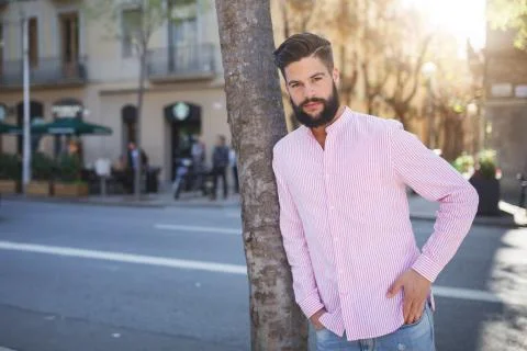 Young man posing like a model Stock Photos