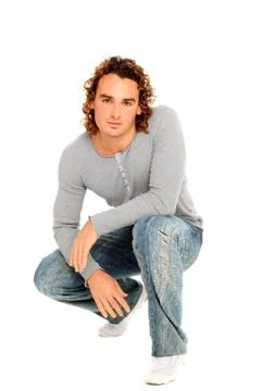 Young man posing on studio Stock Photos