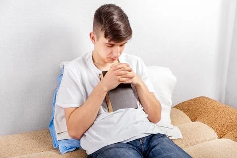 Young Man praying Stock Photos