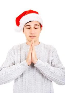Young Man is praying Stock Photos
