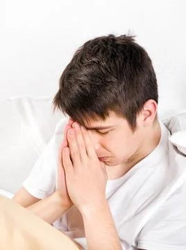 Young Man praying Foto stock