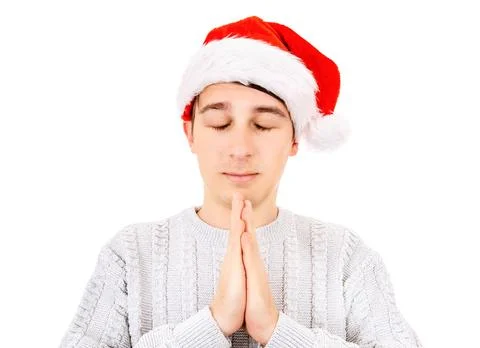Young Man is praying Stock Photos